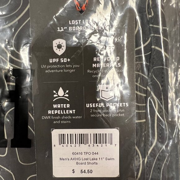 Duluths Men's AKHG Lost Lake 11" Swim Board Shorts (Size: 44, Color: Topo Print) - Picture 6 of 8